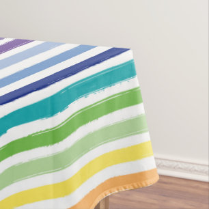 Toalha De Mesa Cozinha bonito do Rainbow Stripe
