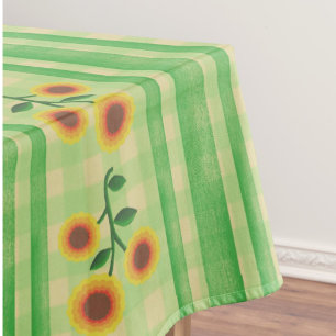 Toalha De Mesa Cozinha Country Vintage Verde Amarelo