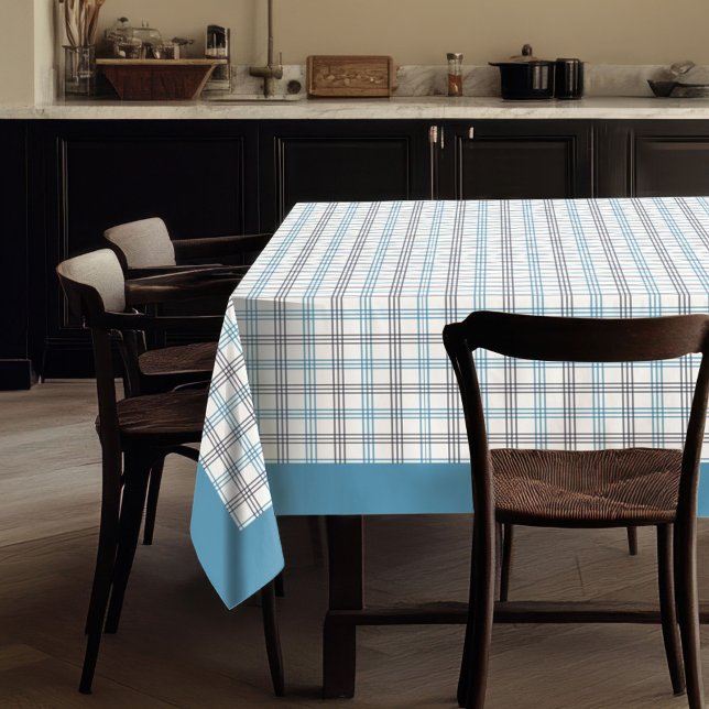 Toalha De Mesa Cozinha ou Paciente Gingham Tablecloth Azul e Mari (Blue and Navy Gingham Tablecloth Kitchen or Patio Use)