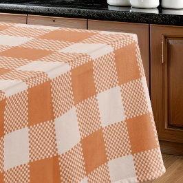 Toalha De Mesa Cozy Orange Gingham Fall Autumn