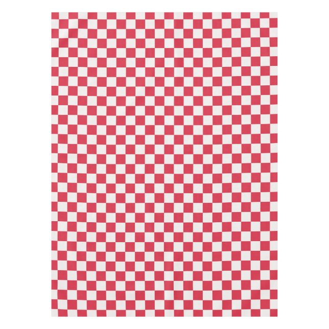 Toalha De Mesa Cranberry fizz checkerboard pattern (Frente)