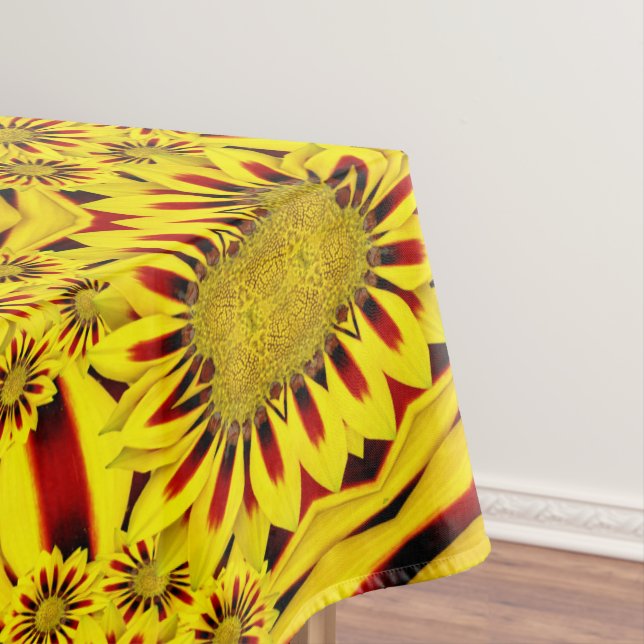 Toalha De Mesa Cravos-de-defunto amarelos & caleidoscópio (Posição Original)