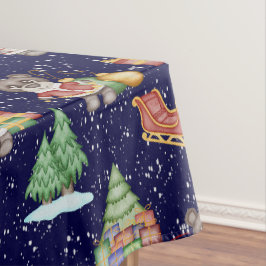 Toalha De Mesa Crianças Bebidas Festivas Festivas Cuecas de Natal