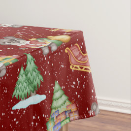 Toalha De Mesa Crianças Bebidas Festivas Festivas Cuecas de Natal