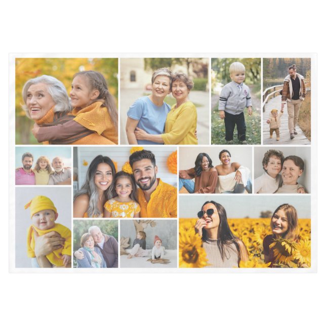 Toalha De Mesa Crie Sua Própria Colagem De Fotos 12 (Frente (Horizontal))