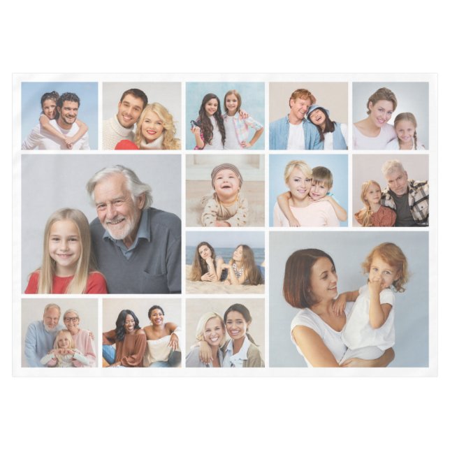 Toalha De Mesa Crie Sua Própria Colagem De Fotos 14 (Frente (Horizontal))