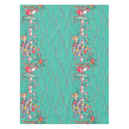 Toalha De Mesa Cristãos Tropicais com Papais noeis e Flamingos