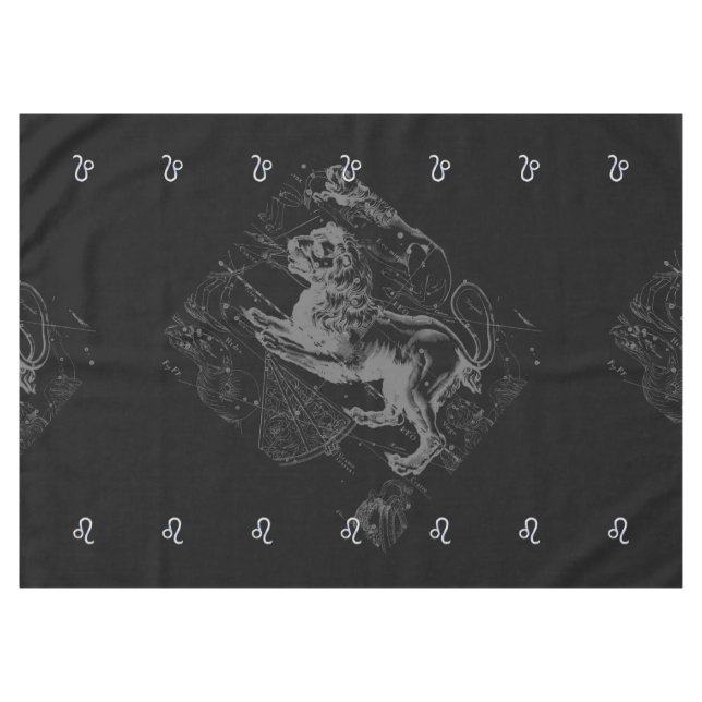 Toalha De Mesa Cromo como Leo Zodiac Sinal em Hevélio (Frente (Horizontal))