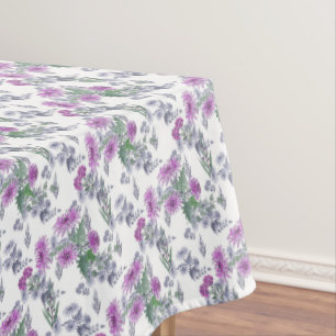 Toalha De Mesa Crysanthemo aquarela flores pequenas cor-de-rosa v