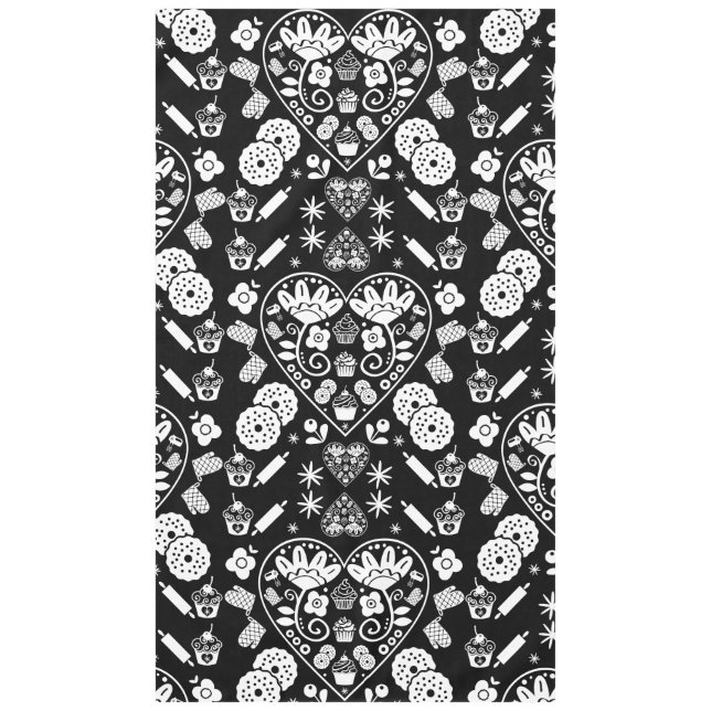 Toalha De Mesa Cupcake Baking Folk Art (Frente)