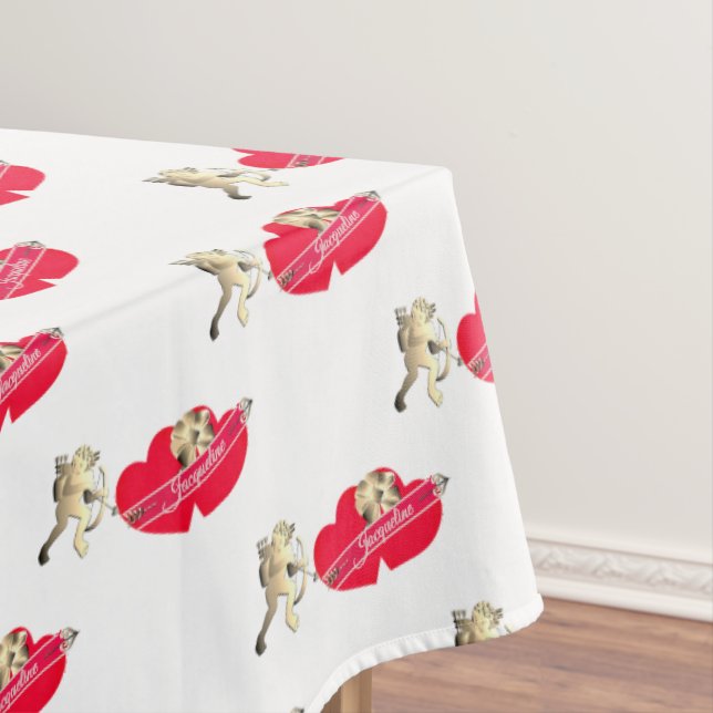 Toalha De Mesa Cupid w/Hearts Tablecloth (Posição Original)