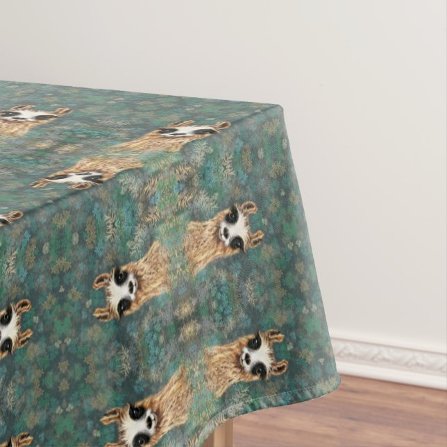 Toalha De Mesa Curioso sorriso de Llama Tablecloth - Engraçado (Posição Original)