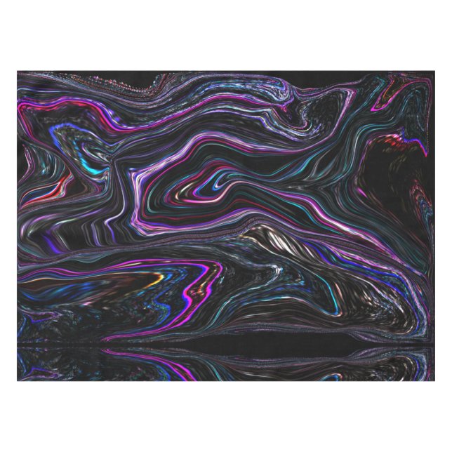 Toalha De Mesa Curvas irregulares com cor sufocada pelo escuro (Frente (Horizontal))