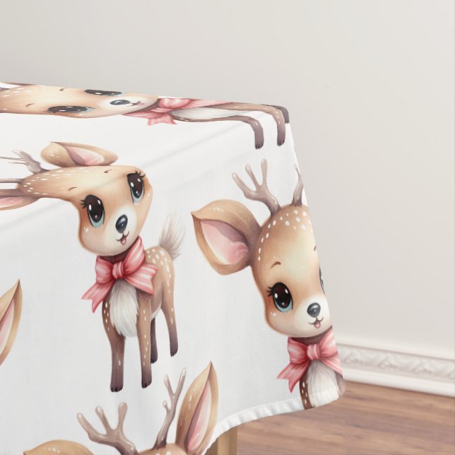 Toalha De Mesa Cute Baby Deer Cartoon Illustration Pattern (Posição Original)