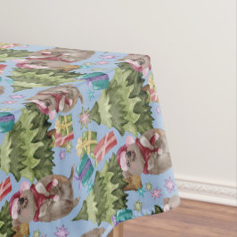 Toalha De Mesa Cute Quokka de Natal Vintage