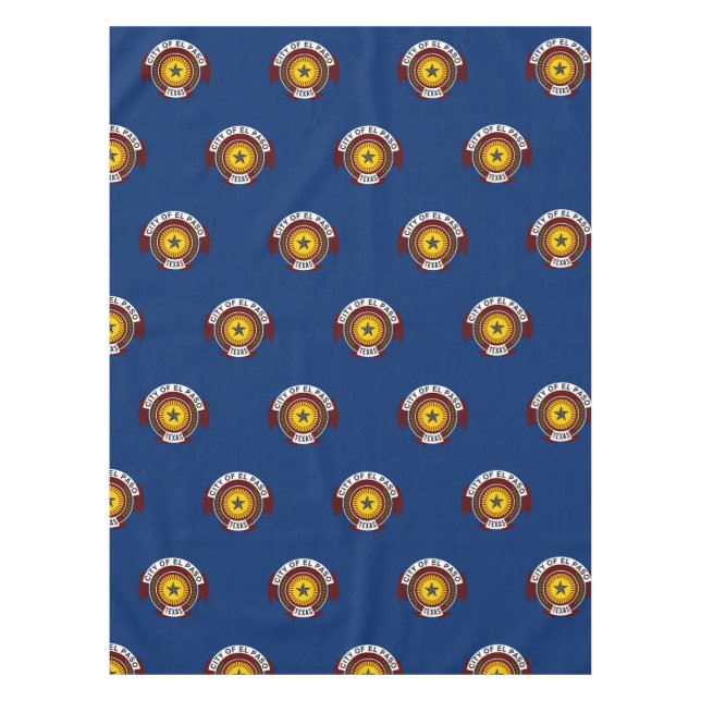 Toalha de mesa da bandeira da cidade de El Paso, T (Frente)