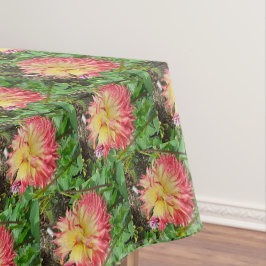 Toalha De Mesa Dahlia Rosa e Amarelo