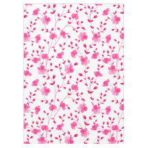 Daisy Floral Tablecloth, cor-de-rosa elegante