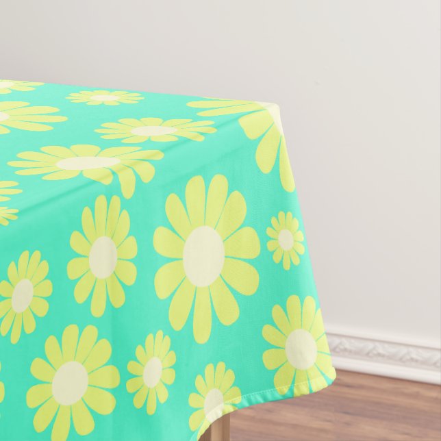Toalha De Mesa Daisy Teal Green (Posição Original)