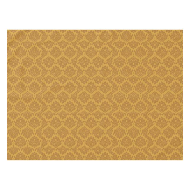 Toalha De Mesa Damasco dourado luxuoso (Frente (Horizontal))
