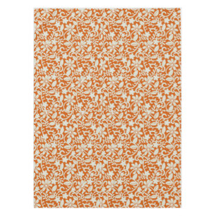 Toalha De Mesa Damasco floral elegante teste padrão alaranjado