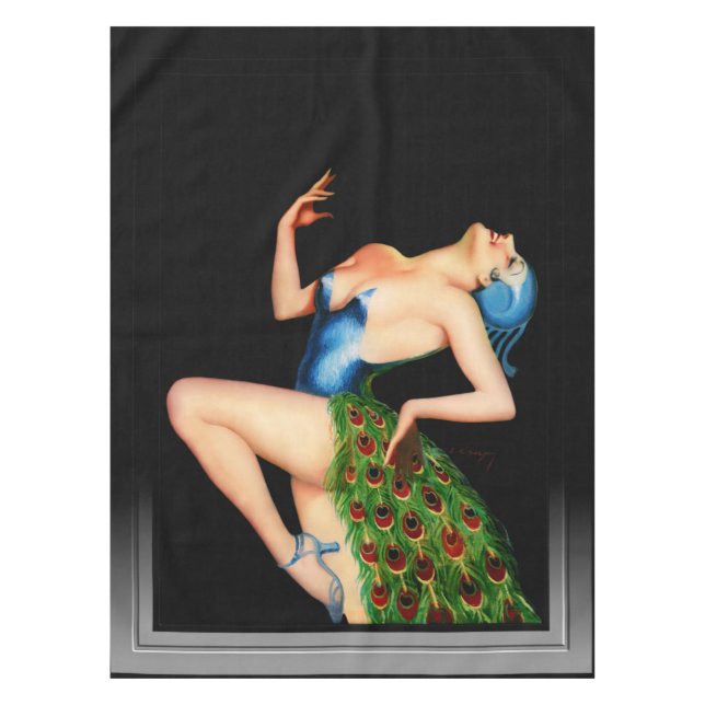 Toalha De Mesa Dançarino Peacock por Earle Kulp Bergey (Frente)