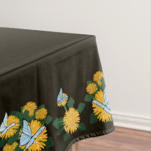 Dandelion Borboletas Marrom Estilizado Moderno