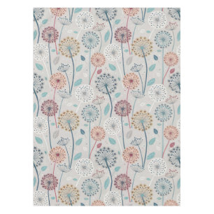 Toalha De Mesa Dandelion Whimsical - Vermelho, Amarelo, Branco e 