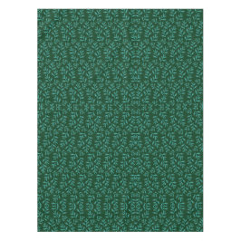 Toalha De Mesa  Dark Green Background with Teal Botanical Leaves