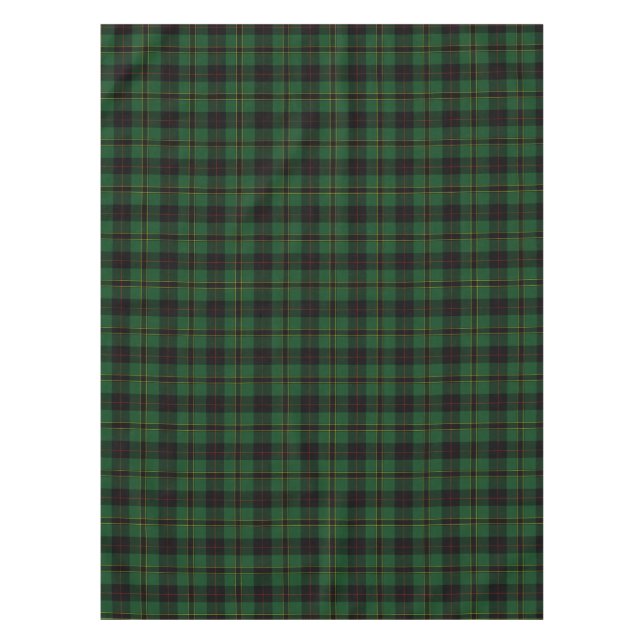 Toalha De Mesa Dark Green Scottish Clan Xadrez Tartan (Frente)