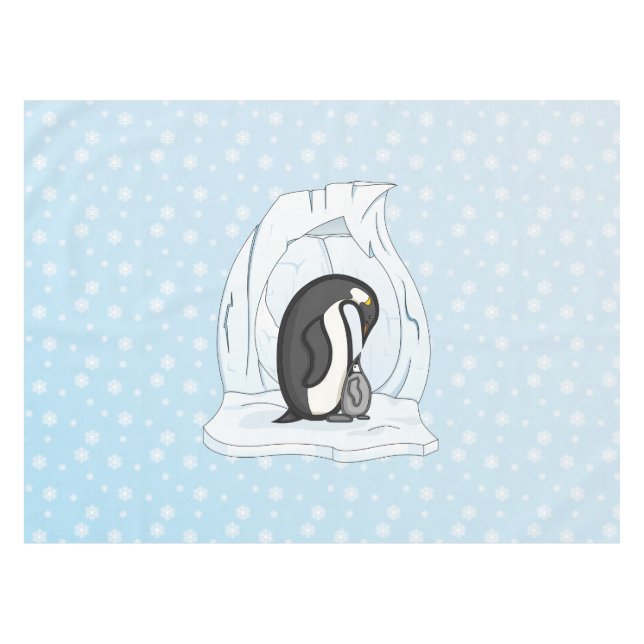 Toalha de Mesa Davin e Annie os Pinguins (Frente (Horizontal))