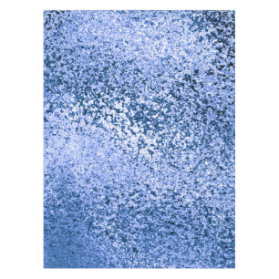 Toalha de mesa de algodão abstrata azul, 132cm x 1