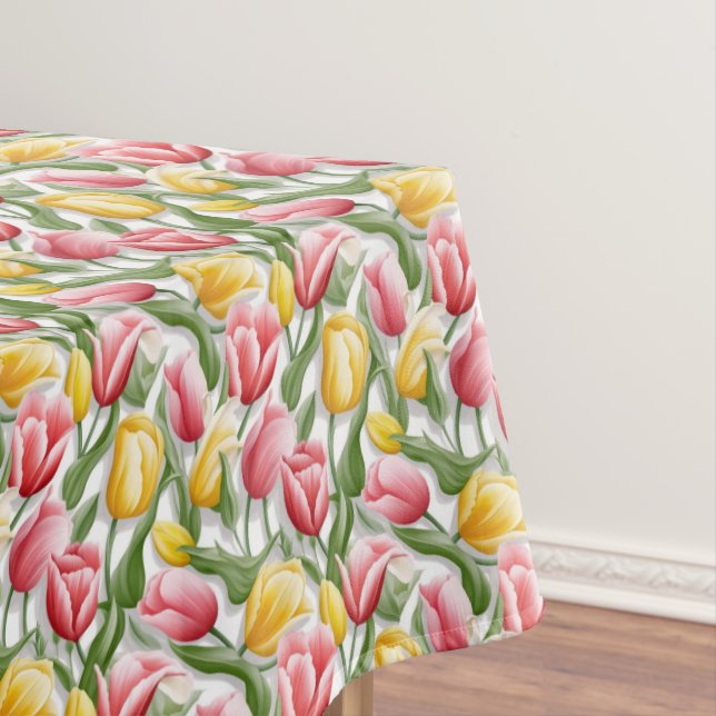 Toalha de Mesa de Algodão com Estampa Floral Tulip (Posição Original)
