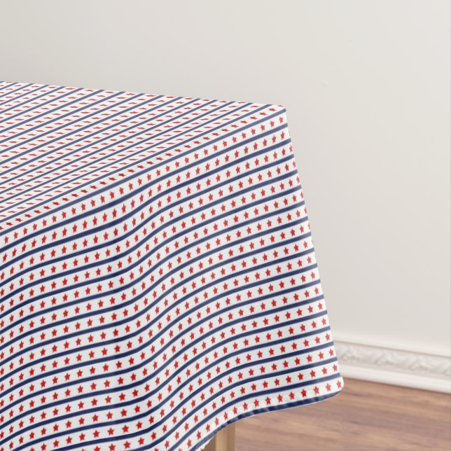 Toalha de Mesa de Algodão Estrelas Patrióticas (Posição Original)