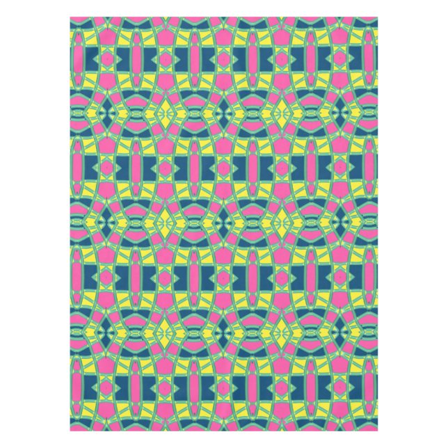 Toalha de mesa de algodão, padrão multicolor 132x1 (Frente)