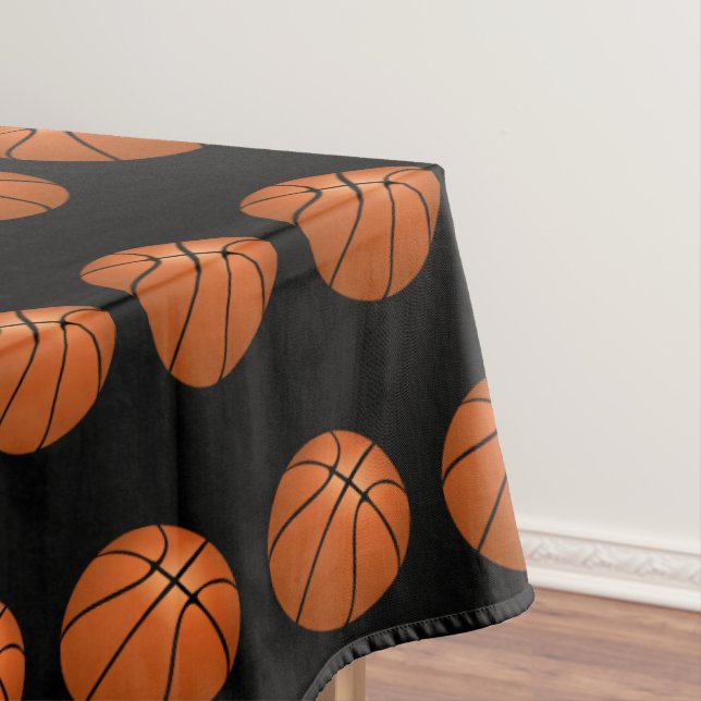 Toalha de mesa de aniversário com tema de basquete (Posição Original)