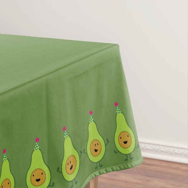 Toalha de Mesa de Aniversário de Abacate Adorável (Posição Original)