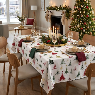 Toalha de mesa de árvore de Natal minimalista mode