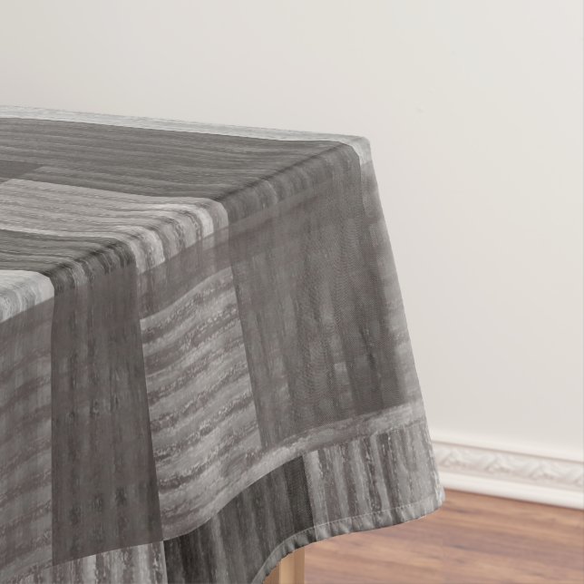 Toalha de mesa de burlap falsa com remendo de jean (Posição Original)
