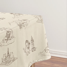 Toalha de Mesa de Cozinha Gatos Viajando Antigos
