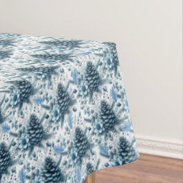 Toalha de mesa de Natal Blue Pinecones Alegre