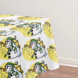 Toalha de mesa de Natal de Homem de Neve Clássico