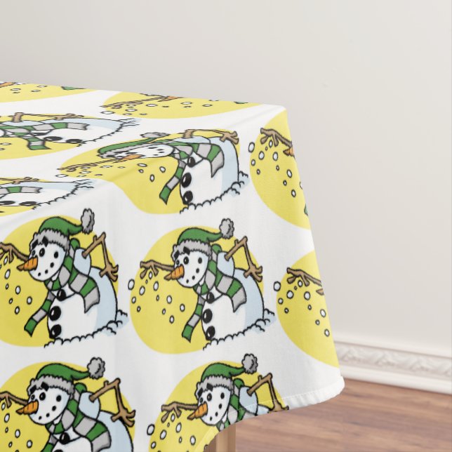 Toalha de mesa de Natal de Homem de Neve Clássico  (Posição Original)