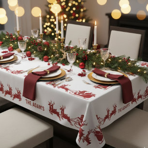 Toalha de mesa de Natal Passeio de Trenó do Papai