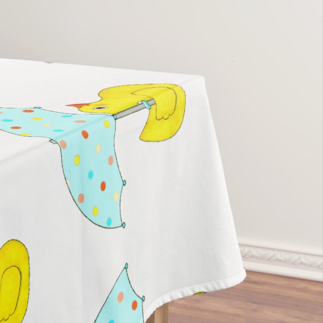 Toalha de mesa de Pato de Borracha para Chá de Beb (Posição Original)