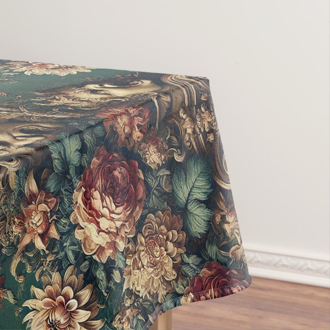 Toalha De Mesa Decadência Derangada - Padrão Gótico Grande (Posição Original)