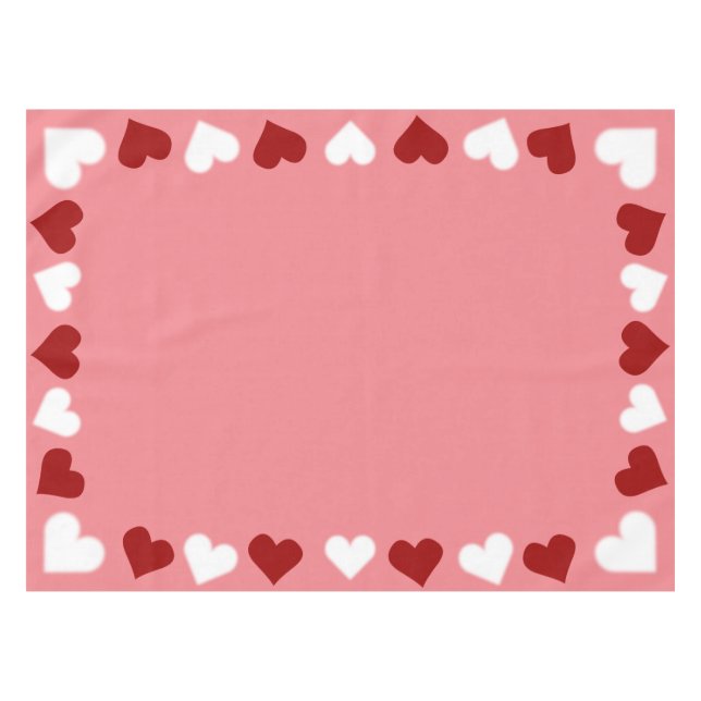 Toalha De Mesa Decor de Namorados Personalizado da Tablecloth do  (Frente (Horizontal))