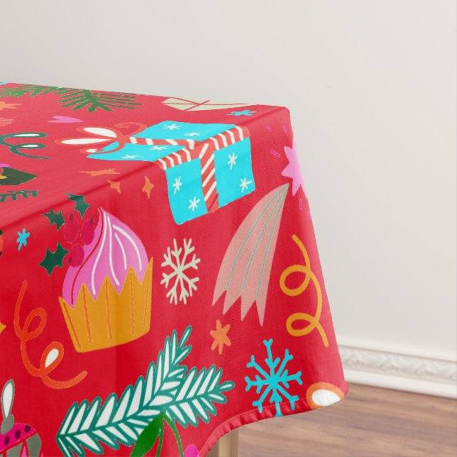 Toalha De Mesa Decoração de Natal (Posição Original)