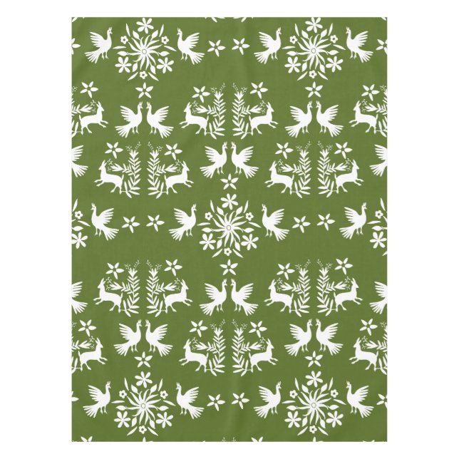 Toalha De Mesa Decoração inicial de Otomi mexicano (Frente)