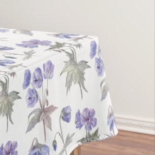 Toalha De Mesa Decorações Domésticas de Partido Floral Púrpura